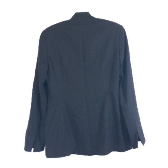 Zanella Blazer SZ 4 Black NWOT ITALY Hidden Button Row Nehru Collar  Lined - Picture 3 of 13